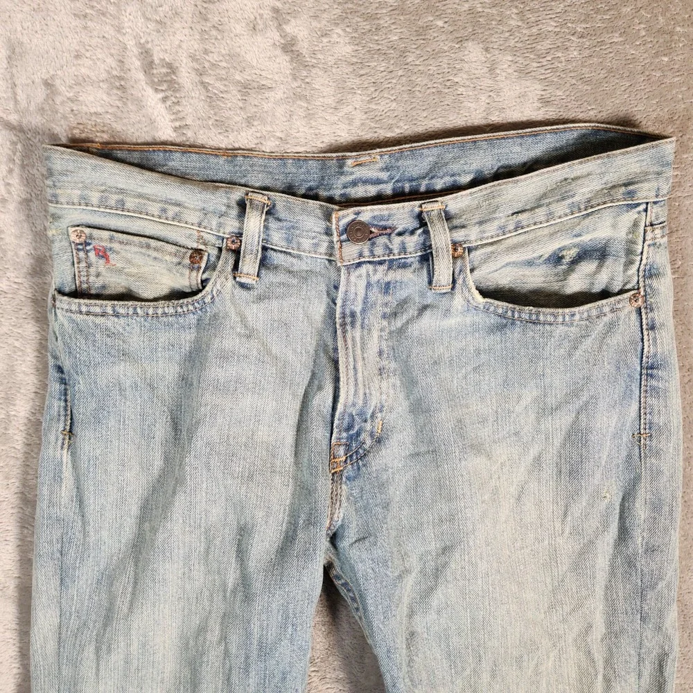 Polo Ralph Lauren Jeans Men's 33X26 (31X30) Blue 867 Classic Fit Denim‎ HEMMED - Picture 5 of 15